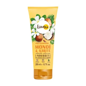 LOVEA - Après-Shampooing Monoï & Karité  Cheveux Secs et Abimés