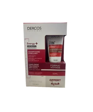 Vichy dercos shampooing energisant 200 ml+Dercos Shamp 50ML OFFERT